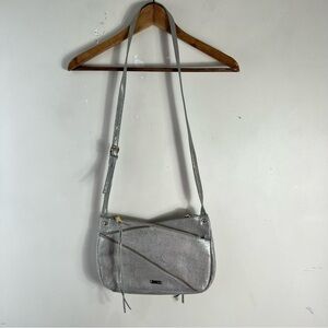 Joes Jeans metallic Silver shimmer fringe Crossbody boho tassel shoulder Purse